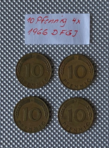 Brd pfennig 1966 - d-f-g-j,