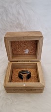 Männer Ring von Holzkern, Größe 66, zebrano/schwarz
