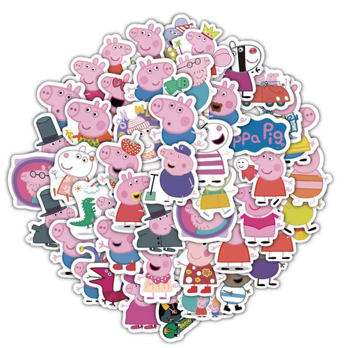 120x peppa wutz sticker deko - wutz,