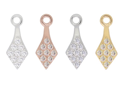 Sterling silber rhombus - sterling,