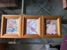 3 kleine Bilderrahmen aus Holz