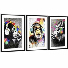 Wandbilder Set Banksy XXL