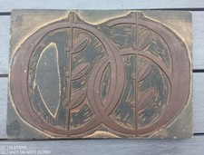 Linol Druckplatte abschnitt Zahl 60 alt aber guter Zustand