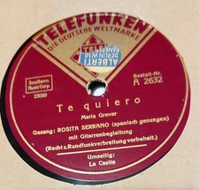 ROSITA SERRANO TELEFUNKEN SCHELLACKPLATTE