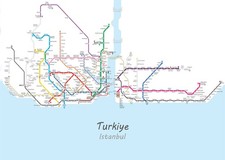 Istanbul Metro Karte Wandkunst