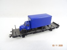Märklin H0 Rungenwagen mit LKW THW Dortmund RR4321 o.