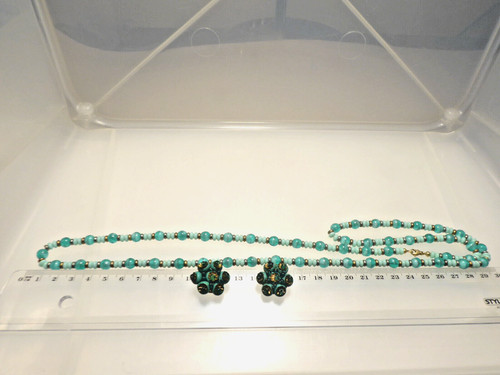 70er set glaskette - 60/70er, +