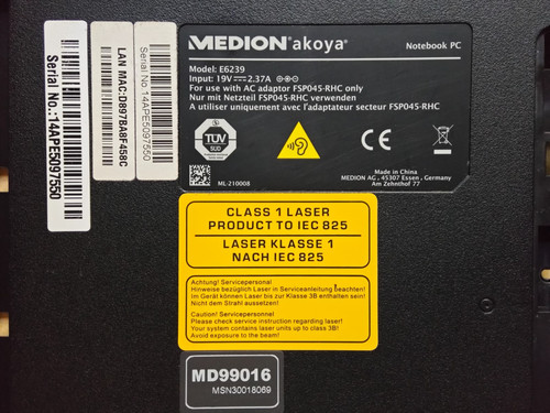 Medion akoya e6239 ersatzteile - medion,