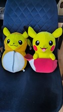 Pokemon Pikachu Raichu Kostüm und Mütze Plüschtier Original Japan Banpresto 2016