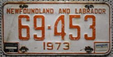 Newfoundland and Labrador Nummernschild Kanada Auto-Kennzeichen 1973 1974 1975