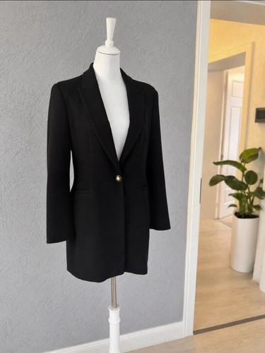 Zara schwarzer longblazer - longblazer, gr