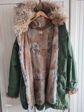 Echt Pelz Parka Waschbär und