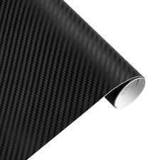 3D Carbon Schwarz Auto Folie Blasenfrei Verklebung mit Luftkanäle 6,30€/m²