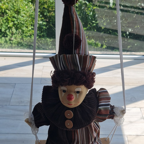 35cm clown marionette - marionette, braun