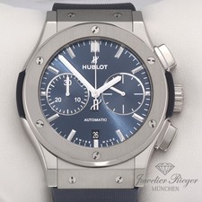 Hublot Classic Fusion Blue 45 mm Chronograph 2024 521.NX.7170.RX Titan Automatik