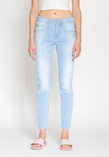 GANG Damen Jeans 94AMELIE Hose Denim Relaxed-Fit Blau Hellblau Gr. 28 / 30