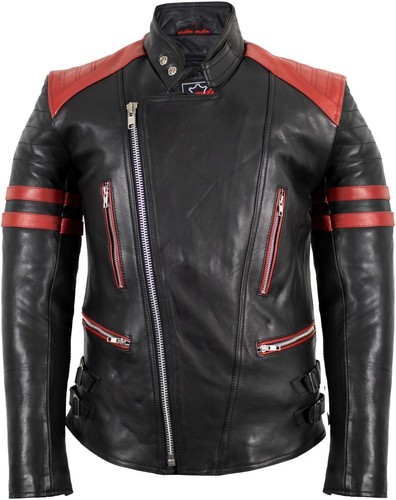 Retro motorrad lederjacke - motorrad,
