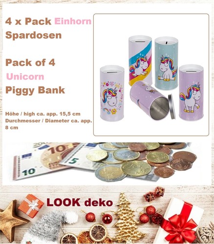 Einhorn spardosen comic set - spardosen,