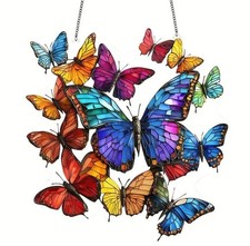 Fensterbild Schmetterling bunt