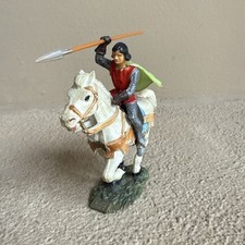 Starlux Ritter Prinz Löwenherz Pferd 6/7cm Eisenherz Elastolin Lineol