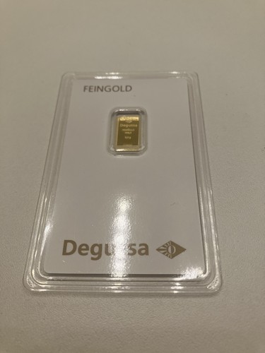 Degussa goldbarren 999 9 - 0,5,