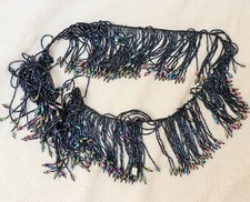 1m Orientalische Bauchtanz Belly Dance Perlen Fransen Band Kette 100 x 10 cm