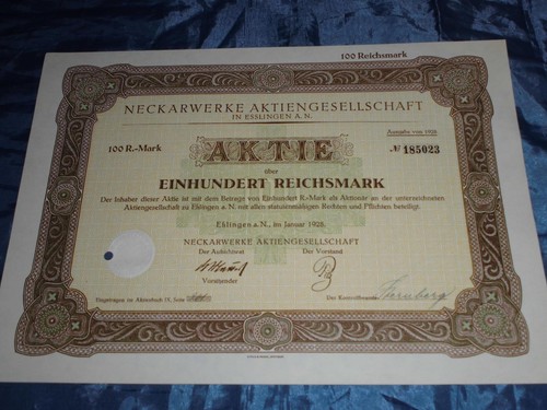 Historische aktie - aktie,