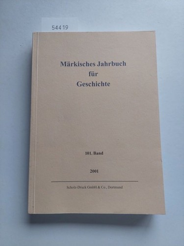 Märkisches jahrbuch für - märkisches,