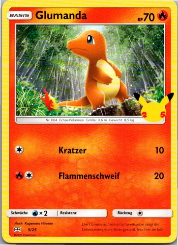 Pokémon glumanda 25 - pokémon, 9/25