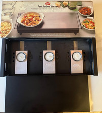 STIEFEL TISCHPLATTE DELUX SPEISENWÄRMER 44 CM DREIFACH KERZE KOCHEN Creuset Tefal Backen