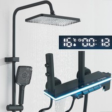 Schwarz LED Duscharmatur
