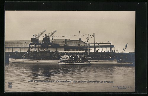 Bremen das frachttauchboot - ak,