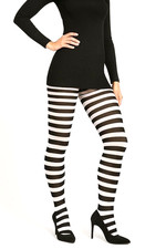 Gestreifte Damenstrumpfhose - Kostüm - Farben