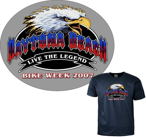 Biker shirt daytona beach - biker, t-shirt