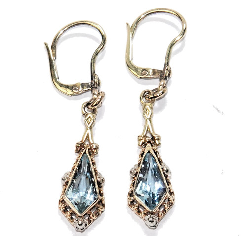Ohrringe gold aquamarin - gold,