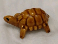 Keramik Schildkröte hellbraun 6,5cm Figur Turtle Porzellan 