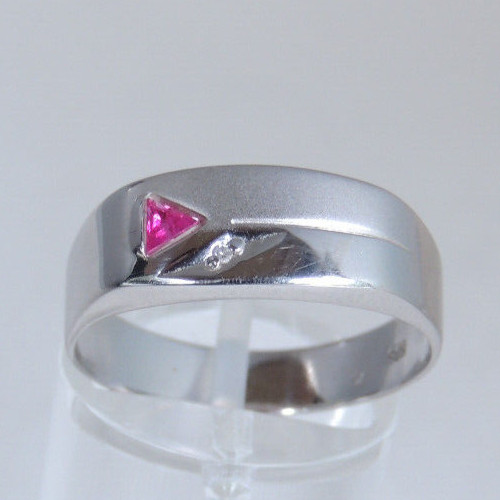 Rosa rubin diamant ring - ring,