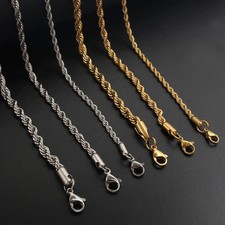 Herren Edelstahl Kordelkette