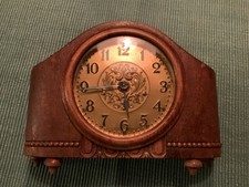 Schöne Jugendstil Uhr / Wecker mechanisch, nicht funktionstüchtig