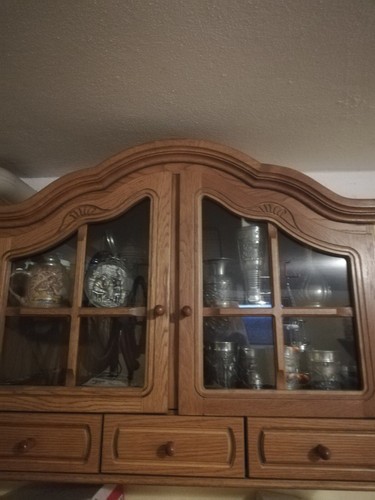 Hängevitrine eiche rustikal - hängevitrine,