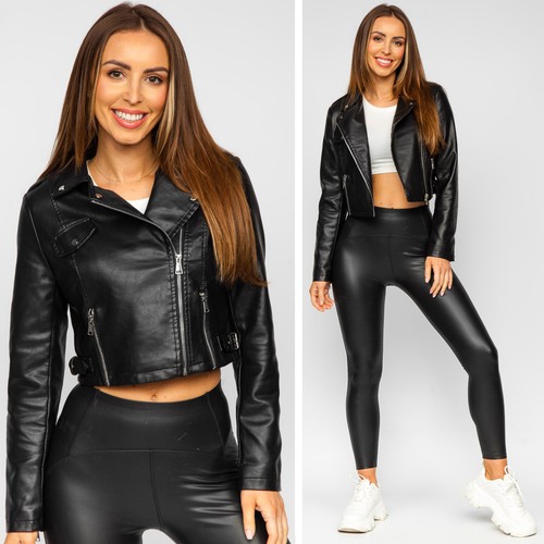 Kunstlederjacke bikerjacke - kunstlederjacke,