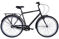 Fahrrad City Trekking 28" Stadt Retro Gepäckträger Herren Stahl Schwarz RH 56cm