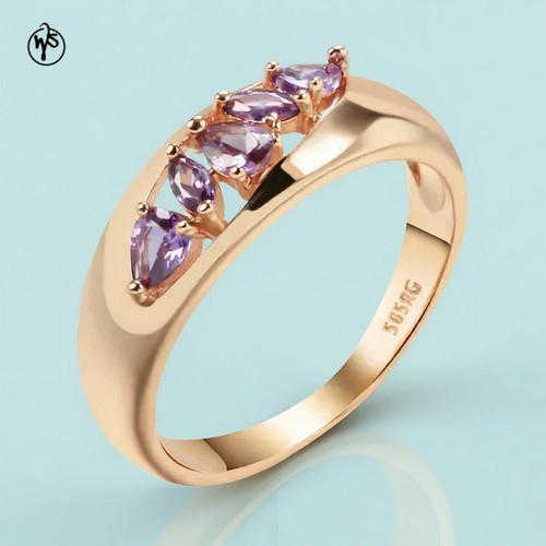 Ring mit lila zirkonia - mit,