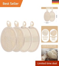 Natürlicher Luffa Duschschwamm - 4er Set für sanfte Hautreinigung und Peeling