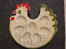 Wächtersbach Keramik Eierplatte Eierteller Huhn Hahn (1)