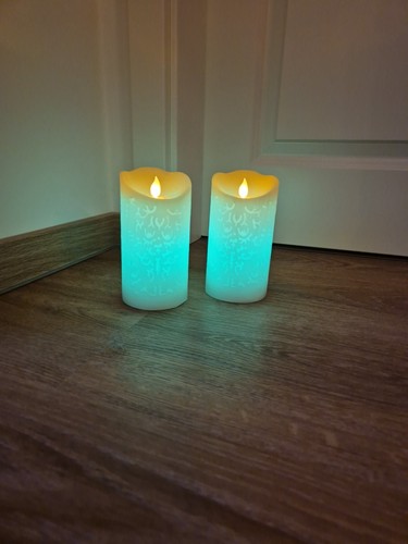 Led echtwachskerzen 2er set - echtwachskerzen,