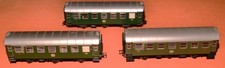 3X Fleischmann H0 3-achsige Umbauwagen 2.Klasse DB