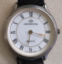 Damen Uhr Continental Schwarzes Armband Swiss Made aus Nachlass