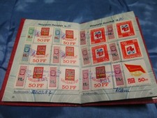 FDGB - Mitgliedsbuch / Ausweis , Gewerkschaft der DDR , Marken 1977 - 1986 ,# 06