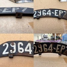 Antike Kennung Kennzeichen Nummernschild mit Halter Motorrad Oldtimer IIII